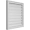 Ekena Millwork Vertical Surface Mount PVC Gable Vent: Functional, w/ 2"W x 1-1/2"P Brickmould Frame, 24"W x 26"H GVPVE24X2602SF - alternate 4